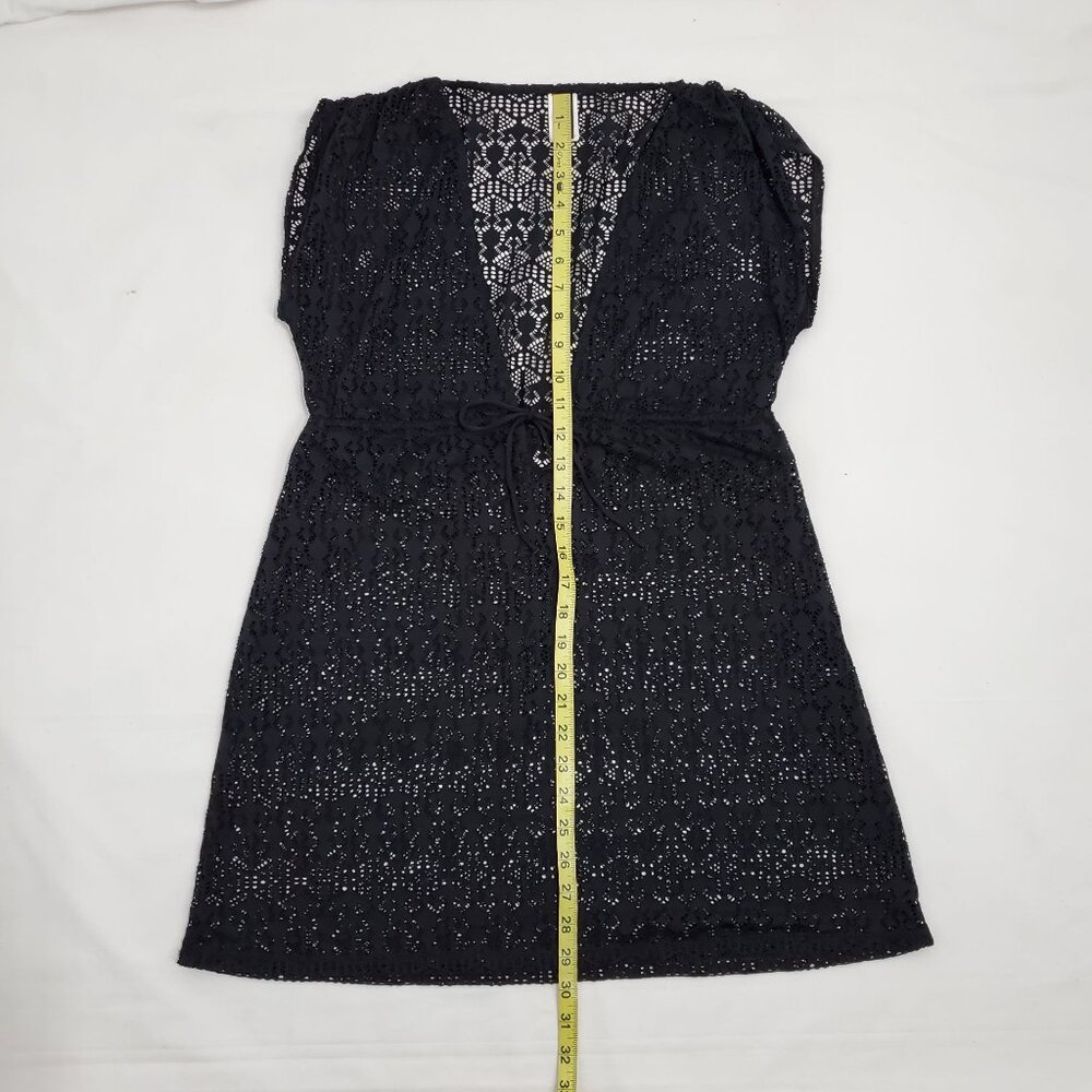 Lauren Ralph Lauren Women's Black Crochet Knit Swim Cover-Up Tunic Dress Small - Picture 12 of 12